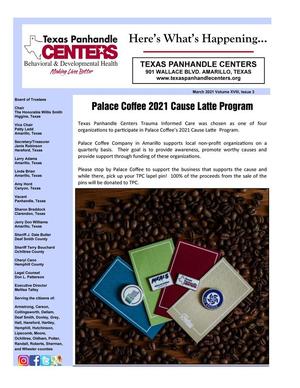 Texas Panhandle Centers [Agency Newsletter], Volume 18, Number 3, March 2021