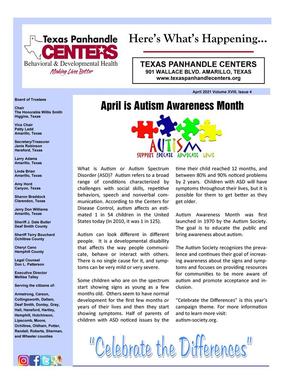 Texas Panhandle Centers [Agency Newsletter], Volume 18, Number 4, April 2021