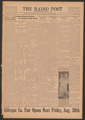 The Radio Post (Fredericksburg, Tex.), Vol. 14, No. 50, Ed. 1 Friday, August 21, 1936