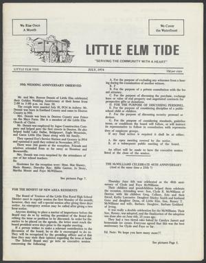 Primary view of Little Elm Tide (Little Elm, Tex.), Ed. 1 Monday, July 1, 1974