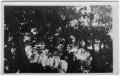 Photograph: [William R. Blocker and friends sitting in a tree in the summer of 19…
