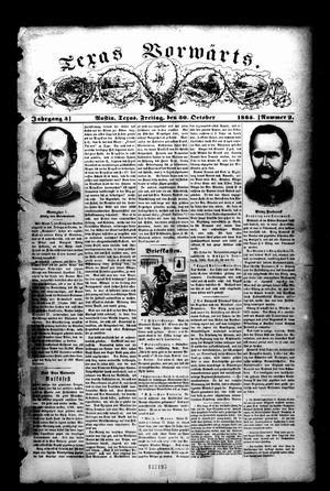 Texas Vorwärts. (Austin, Tex.), Vol. 3, No. 2, Ed. 1 Friday, October 30, 1885