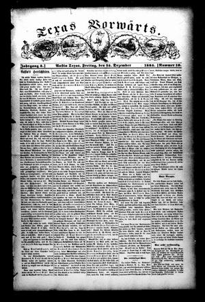 Texas Vorwärts. (Austin, Tex.), Vol. 3, No. 10, Ed. 1 Friday, December 25, 1885