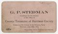 Text: [Election Card for G. P. Steadman]