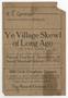 Pamphlet: [Program: 1920 performance of the play Ye Village Skewl of Long Ago i…
