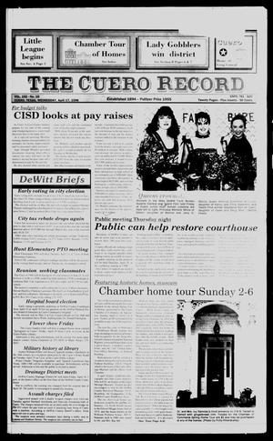The Cuero Record (Cuero, Tex.), Vol. 102, No. 16, Ed. 1 Wednesday, April 17, 1996