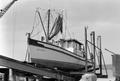 Thumbnail image of item number 1 in: '[The Boat "Little Tina" in a B and B Dry Dock]'.