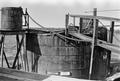Photograph: [Top of a Wooden Oil Tank at Ada Belle Oil Field]