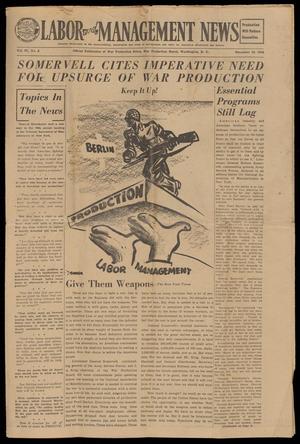 Labor and Management News (Washington D.C.), Vol. 4, No. 5, Ed. 1, December 16, 1944