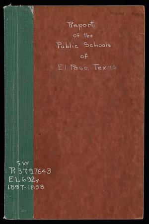 Report of the Public Schools of El Paso, Texas: 1898