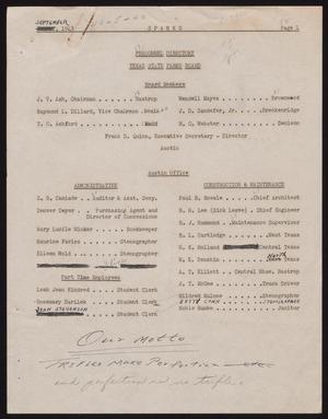 Primary view of object titled 'S-Parks, September 1943 [Draft]'.