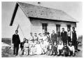 Photograph: [Group of Students Outside Middlewell School]