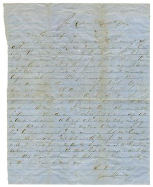 Primary view of [Letter from David Fentress to his wife Clara, May 19, 1865]