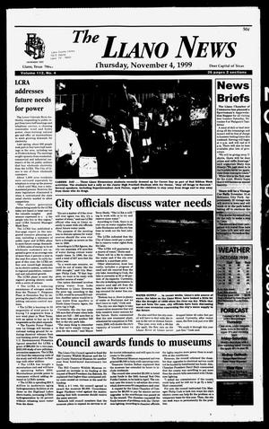 The Llano News (Llano, Tex.), Vol. 112, No. 4, Ed. 1 Thursday, November 4, 1999