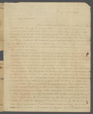 Primary view of [Letter from Elizabeth Dennis Teackle and their father John Teackle, to her sister Sarah Upshur Teackle Bancker - February 26, 1812]