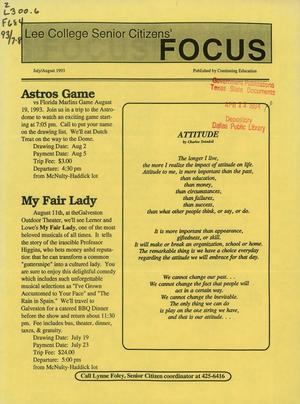 Lee College Senior Citizens' Focus, July/August 1993