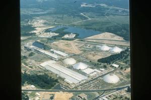 Aerial view of Longview plant of R.G. LeTourneau, Inc.