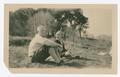 Photograph: [Chester W. Nimitz Sits Outside With Kate Nimitz]