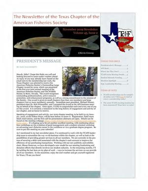 The Newsletter of the Texas Chapter of the American Fisheries Society, Volume 45, Number 2, November 2019