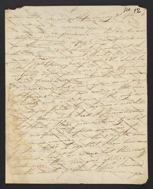 Primary view of [Letter from Andrew D. Campbell to Elizabeth Upshur Teackle, September 21, 1806]