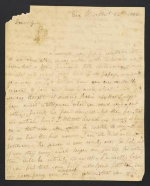Primary view of [Letter from Ann Upshur Eyre to her sister, Elizabeth Upshur Teackle, September 22, 1806]