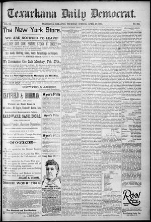 Primary view of Texarkana Daily Democrat. (Texarkana, Ark.), Vol. 9, No. 218, Ed. 1 Thursday, April 20, 1893
