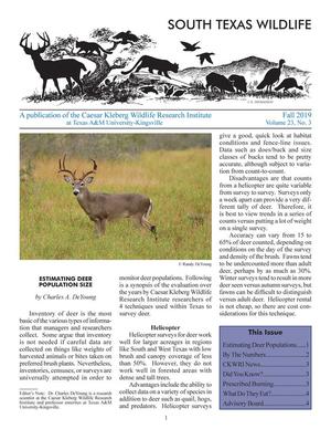 South Texas Wildlife, Volume 23, Number 3, Fall 2019