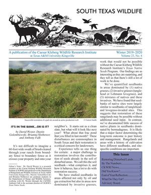 South Texas Wildlife, Volume 23, Number 4, Winter 2019-2020