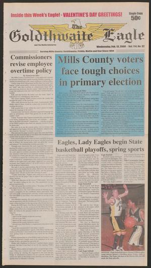 Primary view of The Goldthwaite Eagle (Goldthwaite, Tex.), Vol. 114, No. 32, Ed. 1 Wednesday, February 13, 2008