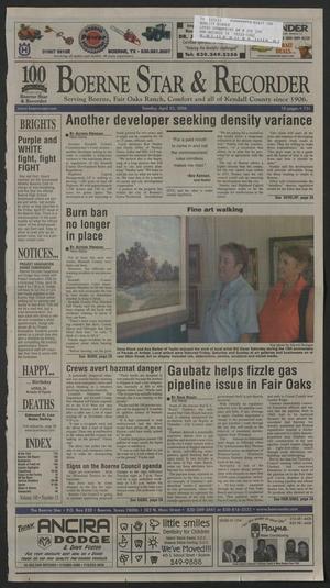 Primary view of Boerne Star & Recorder (Boerne, Tex.), Vol. 100, No. 33, Ed. 1 Tuesday, April 25, 2006