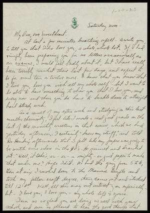 [Letter from Felix Butte to Elizabeth Kirkpatrick - January 20, 1923]