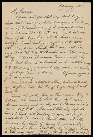 [Letter from Felix Butte to Elizabeth Kirkpatrick - May 23, 1923]