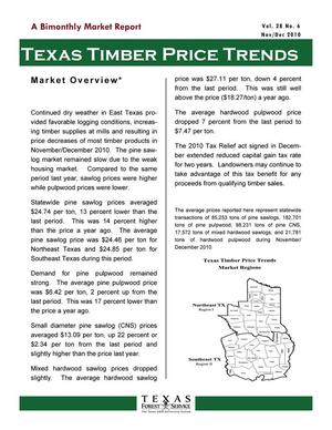 Texas Timber Price Trends, Volume 28, Number 6, November/December 2010