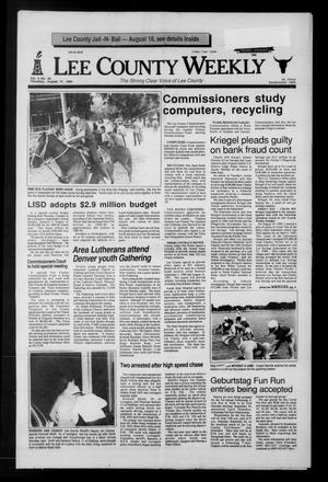 Lee County Weekly (Giddings, Tex.), Vol. 4, No. 38, Ed. 1 Thursday, August 17, 1989