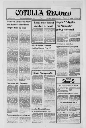 Cotulla Record (Cotulla, Tex.), Vol. 96, No. 3, Ed. 1 Thursday, January 17, 1991