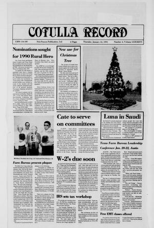 Cotulla Record (Cotulla, Tex.), Vol. 96, No. 4, Ed. 1 Thursday, January 24, 1991