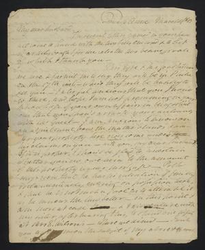 Primary view of [Letter from Elizabeth Upshur Teackle to her husband, Littleton Dennis Teackle, March 9, 1813]