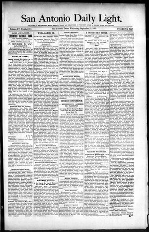 Primary view of San Antonio Daily Light. (San Antonio, Tex.), Vol. 15, No. 237, Ed. 1 Wednesday, September 25, 1895