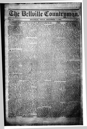 Primary view of The Bellville Countryman (Bellville, Tex.), Vol. 4, No. 7, Ed. 1 Saturday, September 5, 1863