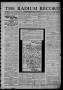 Newspaper: The Radium Record (Radium, Tex.), Vol. 1, No. 1, Ed. 1 Sunday, Octobe…