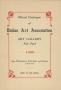Pamphlet: Official Catalogue of the Dallas Art Association, 1909