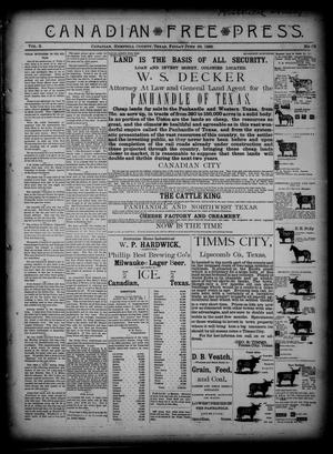 Primary view of Canadian Free Press. (Canadian, Tex.), Vol. 2, No. 48, Ed. 1 Friday, June 28, 1889