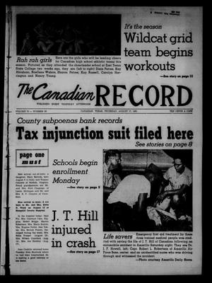Primary view of The Canadian Record (Canadian, Tex.), Vol. 72, No. 33, Ed. 1 Thursday, August 17, 1961