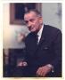 Photograph: [President Lyndon Baines Johnson 3/4 length seated portrait]
