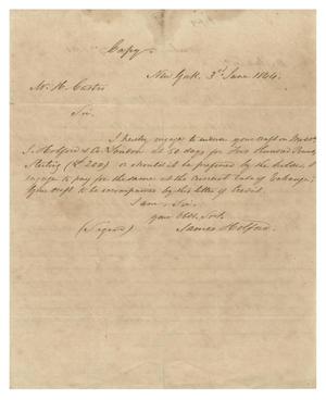 Primary view of [Letter from James Holford to H. Castro, June 3, 1844]