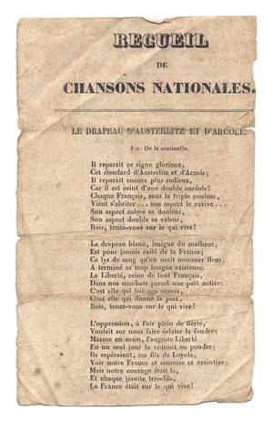 Primary view of object titled '[Recueil de Chansons Nationales]'.