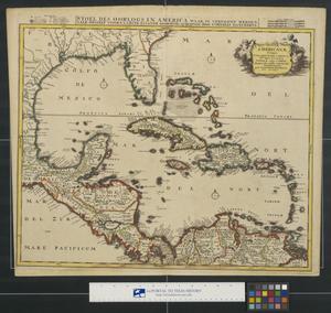 Primary view of Insulae Americanae, nempe Cuba, Hispaniola Iamaica, Pto. Rico, Lucania, Antillae vulgo Caribæ, Barlo-Et Sotto-Vento etc.