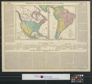 Primary view of Geographical, historical, and statistical map of America.