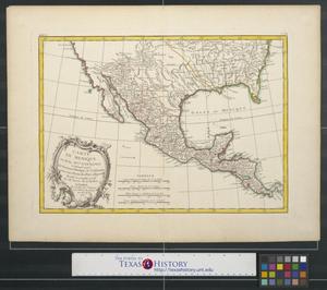 Primary view of Carte du Mexique ou de la [Nouvelle] Espagne contenant aussi le Nouveau Mexique, la Californie, avec une partie des pays adjacents.