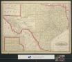 Map: Railroad and county map of Texas